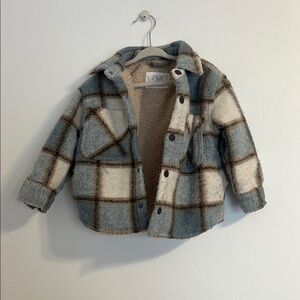 Zara Kids Plaid Jacket - Blue and White